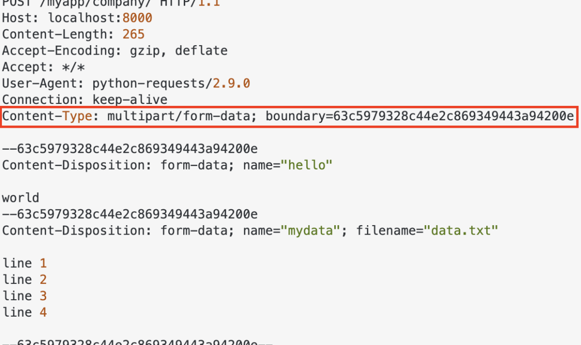 Content Type Multipart Form Data Boundary Example